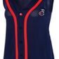 Vestido de beisebol Champion feminino Life Crown Logo Azul Tamanho Grande