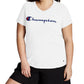 Camiseta feminina Champion com logotipo, branca, tamanho 2X