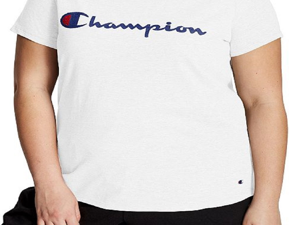 Camiseta Champion Feminina Classic Graphic Jersey Gola V Branca Tamanho XXXX-G
