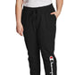 Calça de moletom feminina Champion Powerblend canelada, preta, tamanho 2X