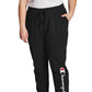 Calça de moletom feminina Champion Powerblend canelada, preta, tamanho 1X