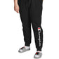 Calça de moletom feminina Champion Powerblend canelada, preta, tamanho 1X