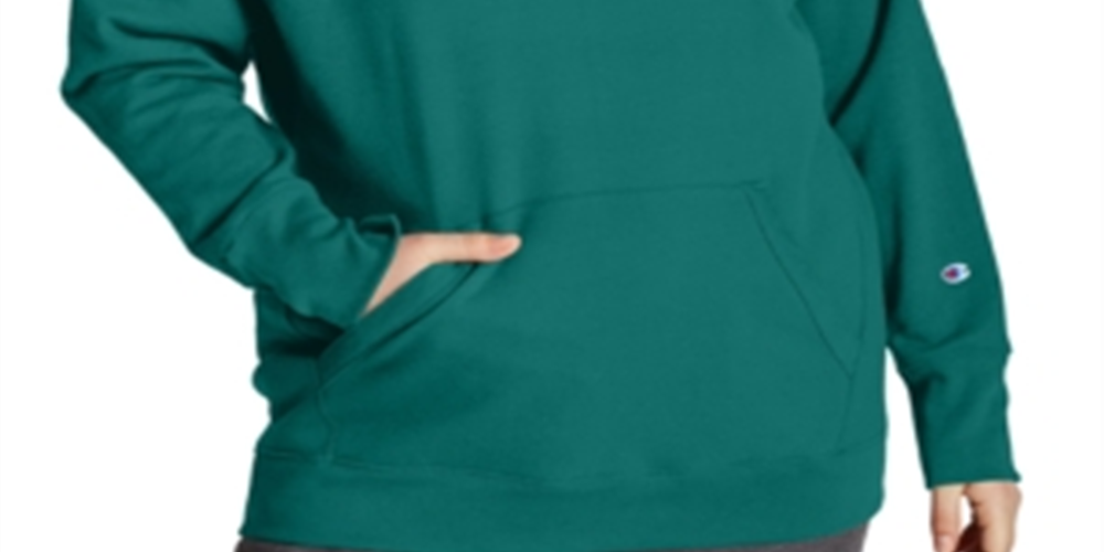 Moletom com capuz feminino Champion Logo Verde Tamanho 2X