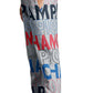 Calça de moletom feminina Champion Reverse Weave Logo Print Cinza Tamanho P