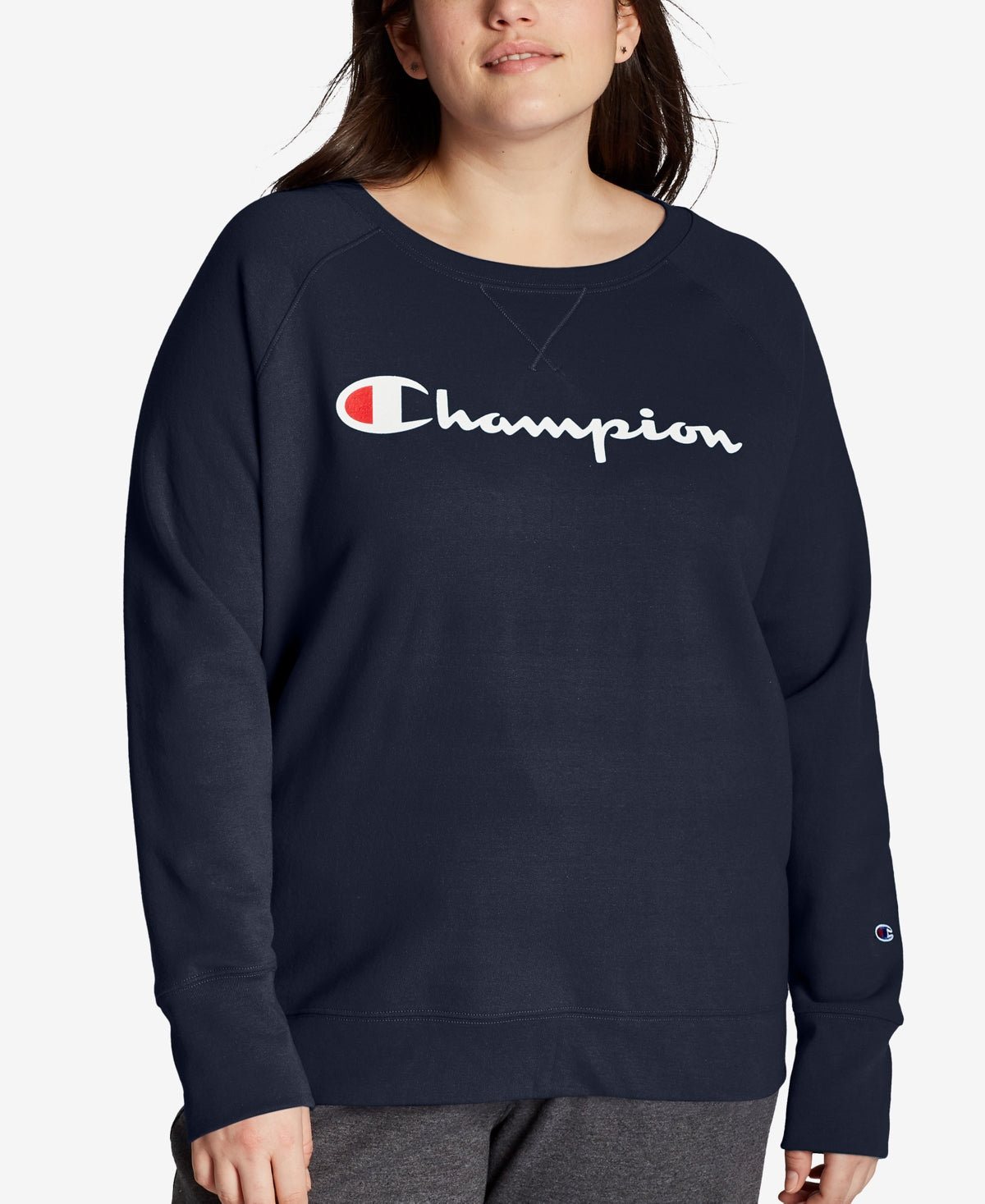Moletom Champion Powerblend Signature Graphic Feminino Azul Tamanho 2X