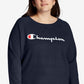 Moletom Champion Powerblend Signature Graphic Feminino Azul Tamanho 2X