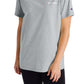 Camiseta Champion Feminina de Algodão com Logotipo Boyfriend Cinza Tamanho Grande