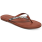 Sandálias femininas Roxy Janel Flip Flop, marrom, tamanho 5 B