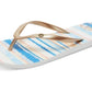 Sandálias femininas Roxy Flip Flop Azul Tamanho 6 B