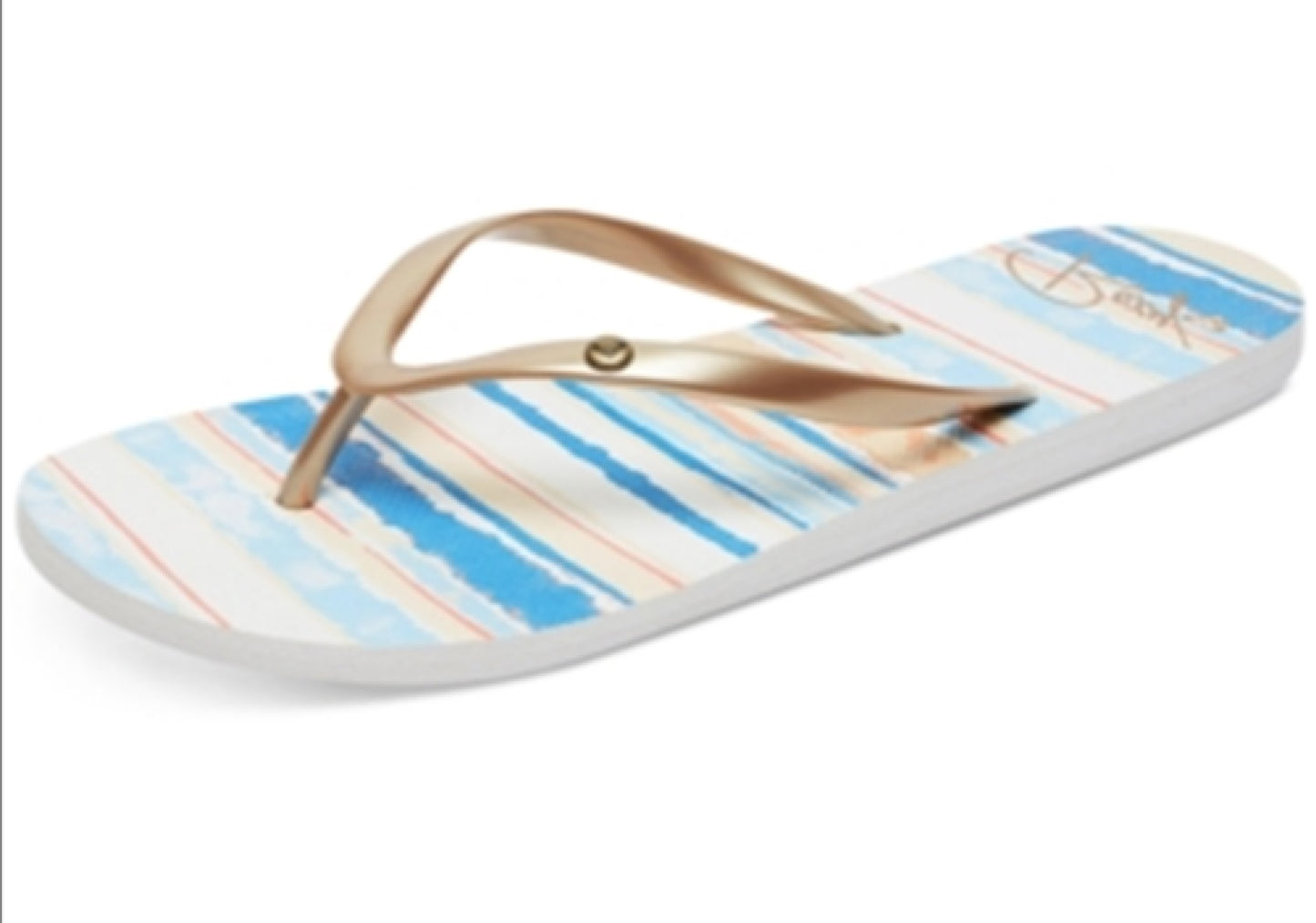 Sandálias femininas Roxy Flip Flop Azul Tamanho 6 B