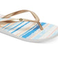 Sandálias femininas Roxy Flip Flop Azul Tamanho 6 B