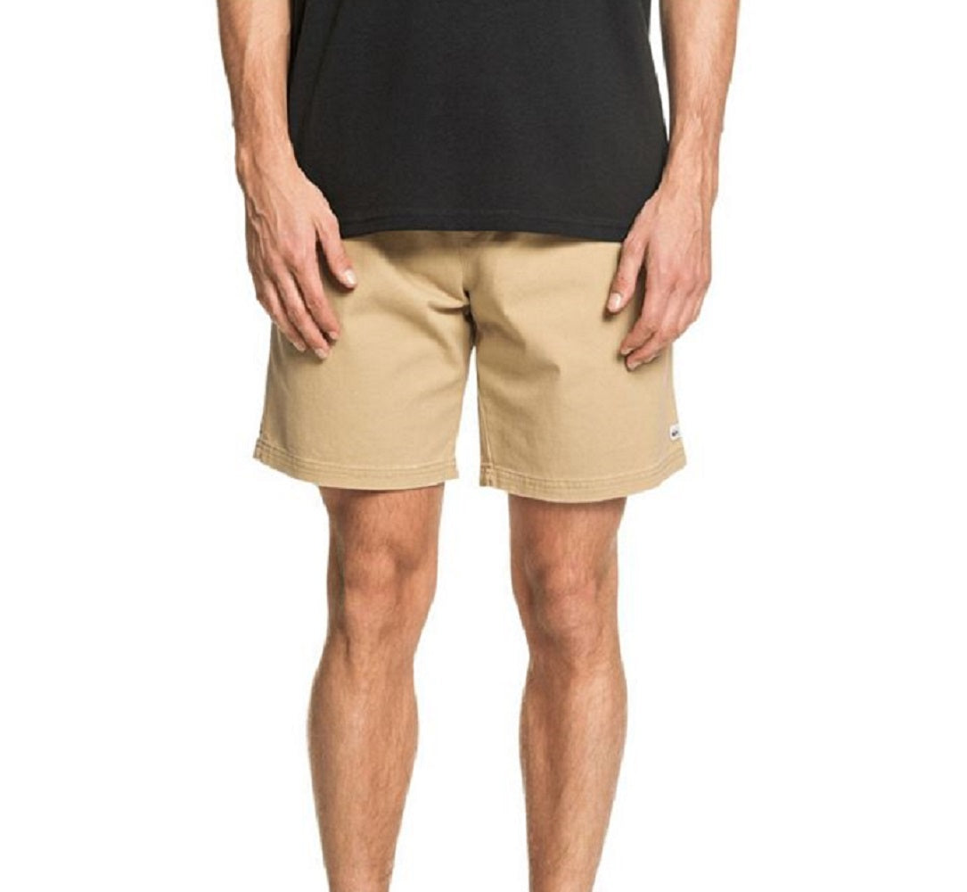 Shorts elásticos Quiksilver Waterman Cabo Shore masculino marrom tamanho XX-G