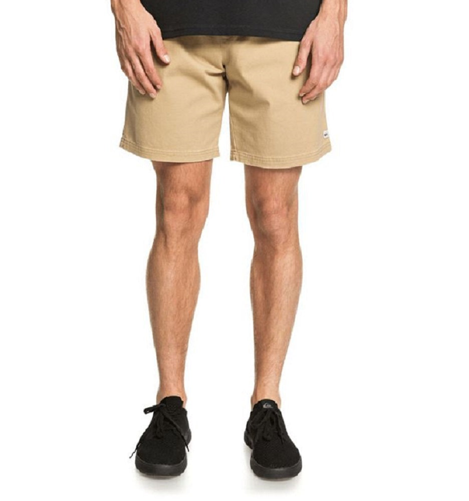 Shorts elásticos Quiksilver Waterman Cabo Shore masculino marrom tamanho XX-G