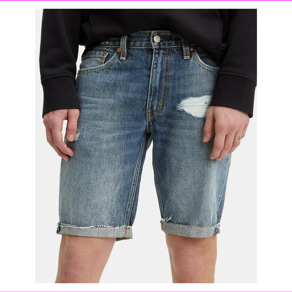 Shorts Levi's Slim Cutoff Masculino Azul Tamanho 42