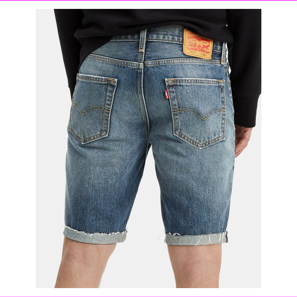 Shorts Levi's Slim Cutoff Masculino Azul Tamanho 42