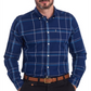 Camisa Barbour Tailo Fit Highland Check Masculina Azul