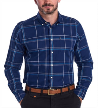 Camisa Barbour Tailo Fit Highland Check Masculina Azul