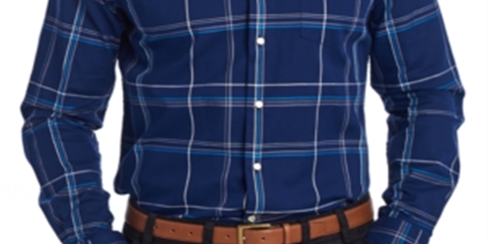 Camisa Barbour Tailo Fit Highland Check Masculina Azul