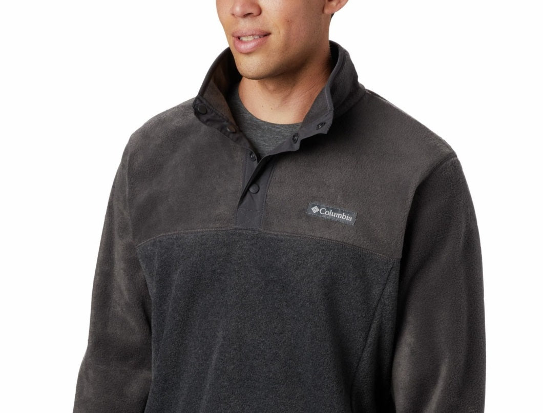 Columbia Steens Mountain Half Snap Fleece Masculino Cinza Tamanho XX-G