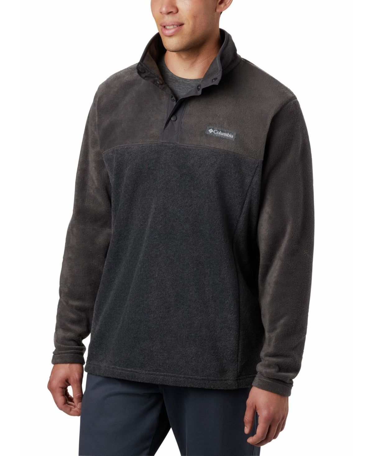 Columbia Steens Mountain Half Snap Fleece Masculino Cinza Tamanho XX-G
