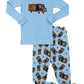 Conjunto de pijama UPS cinza Leveret Boys 100% algodão tamanho 10 anos