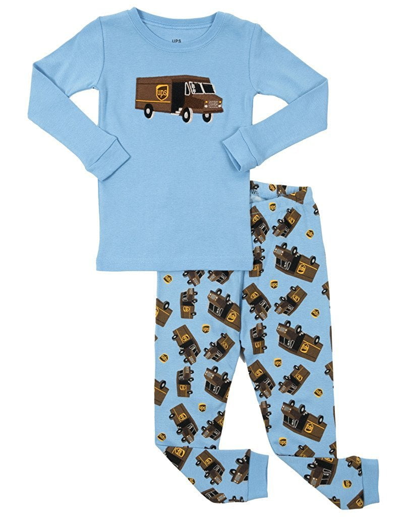 Conjunto de pijama UPS cinza Leveret Boys 100% algodão tamanho 10 anos