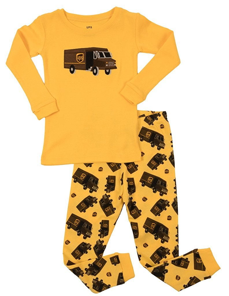 Conjunto de pijama UPS cinza Leveret Boys 100% algodão tamanho 10 anos