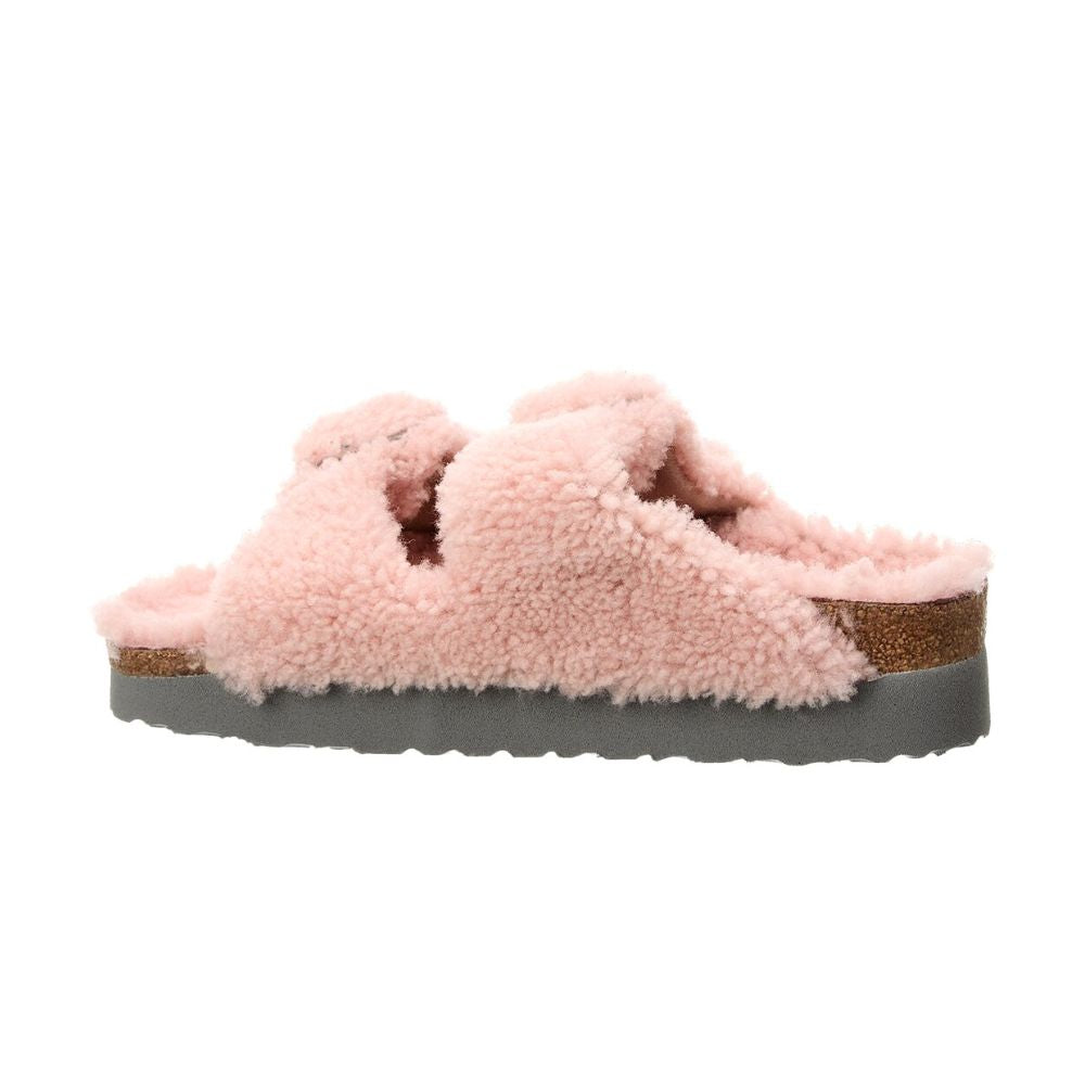 Birkenstock Papillio Teddy Crystal Rose Arizona Fivela Grande Pele de Carneiro Tamanho 7