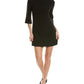 Vestido preto Alice + Olivia, manga três quartos, tamanho 6