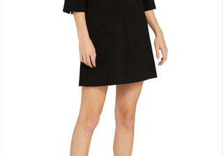 Vestido preto Alice + Olivia, manga três quartos, tamanho 6