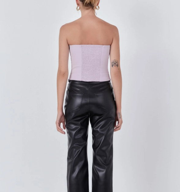 Top sem alças com flores Endless Rose