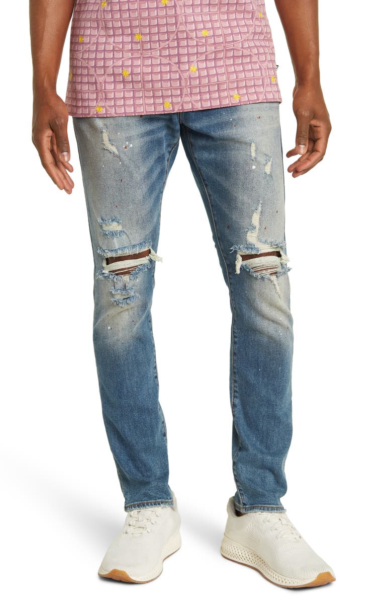 Calça Jeans Skinny Rasgada ICE CREAM em Gelatto, Tamanho 32 Amarelo