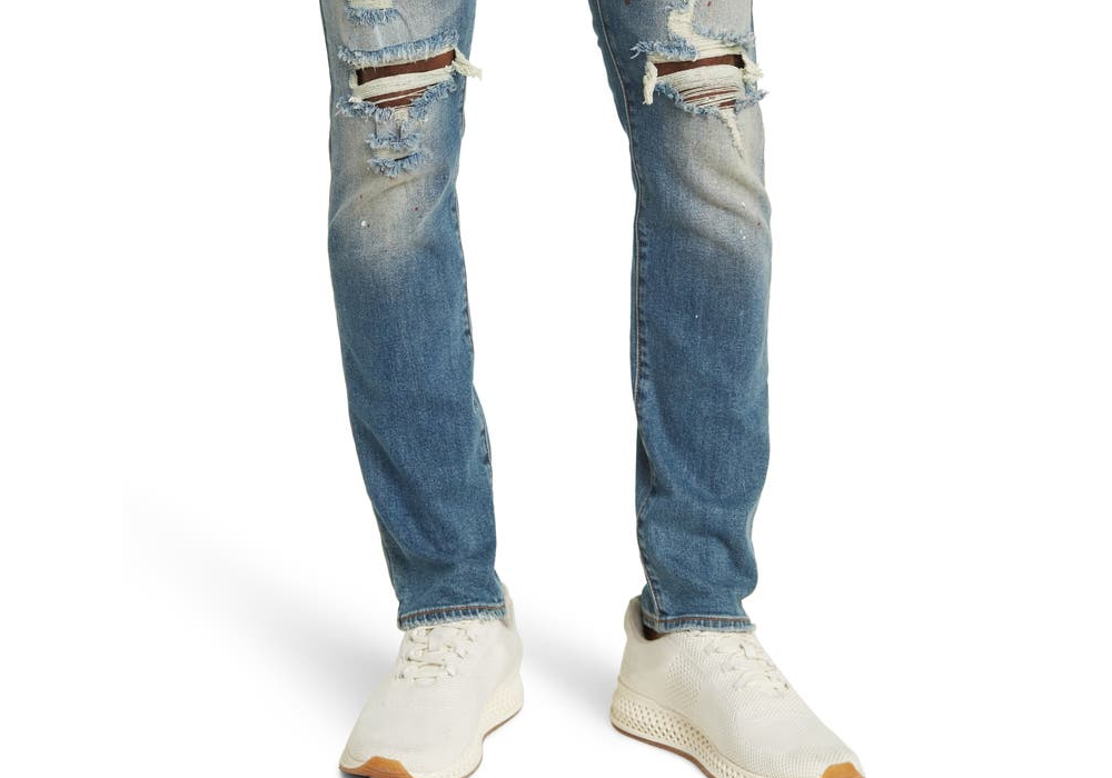 Calça Jeans Skinny Rasgada ICE CREAM em Gelatto, Tamanho 32 Amarelo