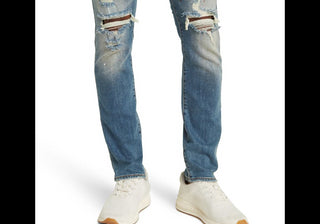 Calça Jeans Skinny Rasgada ICE CREAM em Gelatto, Tamanho 32 Amarelo