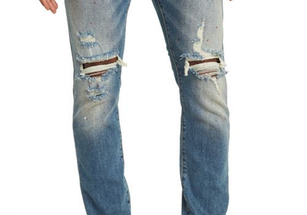 Calça Jeans Skinny Rasgada ICE CREAM em Gelatto, Tamanho 32 Amarelo