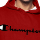Moletom com capuz estampado com logotipo Champion masculino vermelho tamanho médio