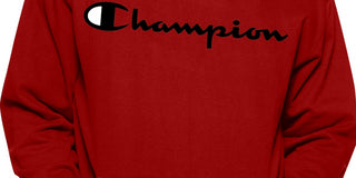 Moletom com capuz estampado com logotipo Champion masculino vermelho tamanho médio