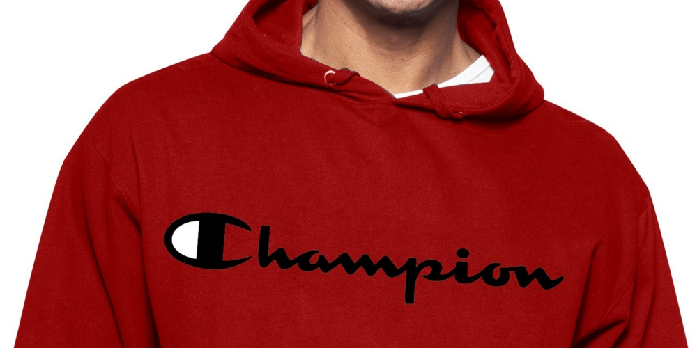 Moletom com capuz estampado com logotipo Champion masculino vermelho tamanho 2X