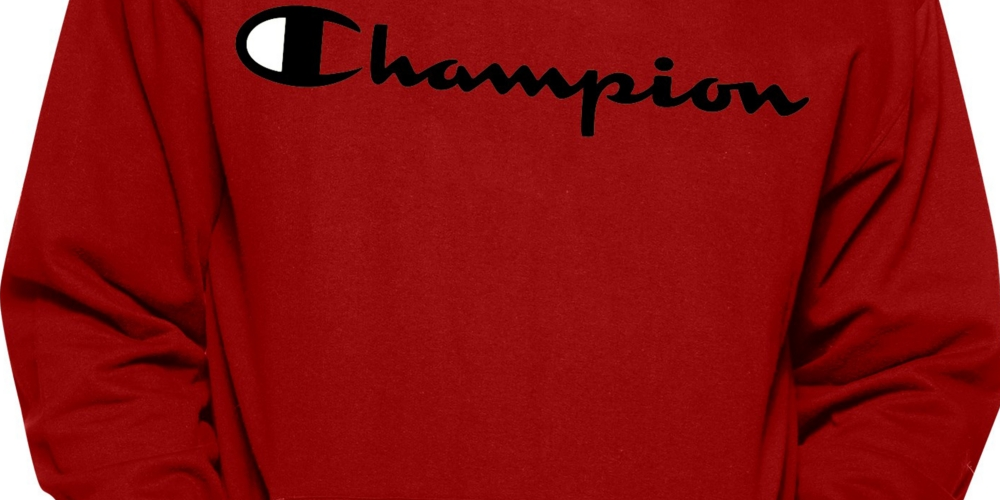 Moletom com capuz estampado com logotipo Champion masculino vermelho tamanho 2X