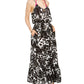 Vestido longo estampado Kate Spade New York feminino, maiô preto, tamanho pequeno