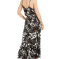 Vestido longo estampado Kate Spade New York feminino, maiô preto, tamanho pequeno