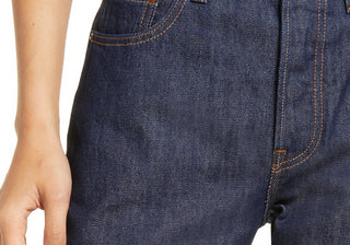 Calça jeans Levi's 501 de cintura alta e perna reta, cor lisa, tamanho 29x32