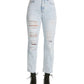 Calça jeans rasgada Madden Girl Junior, azul, tamanho 26