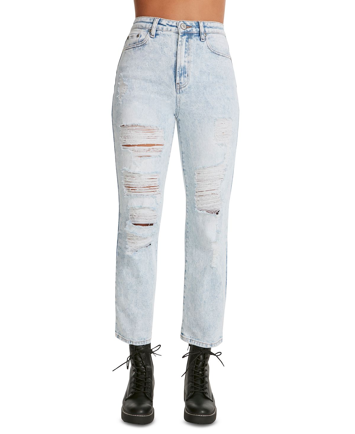 Calça jeans rasgada Madden Girl Junior, azul, tamanho 26