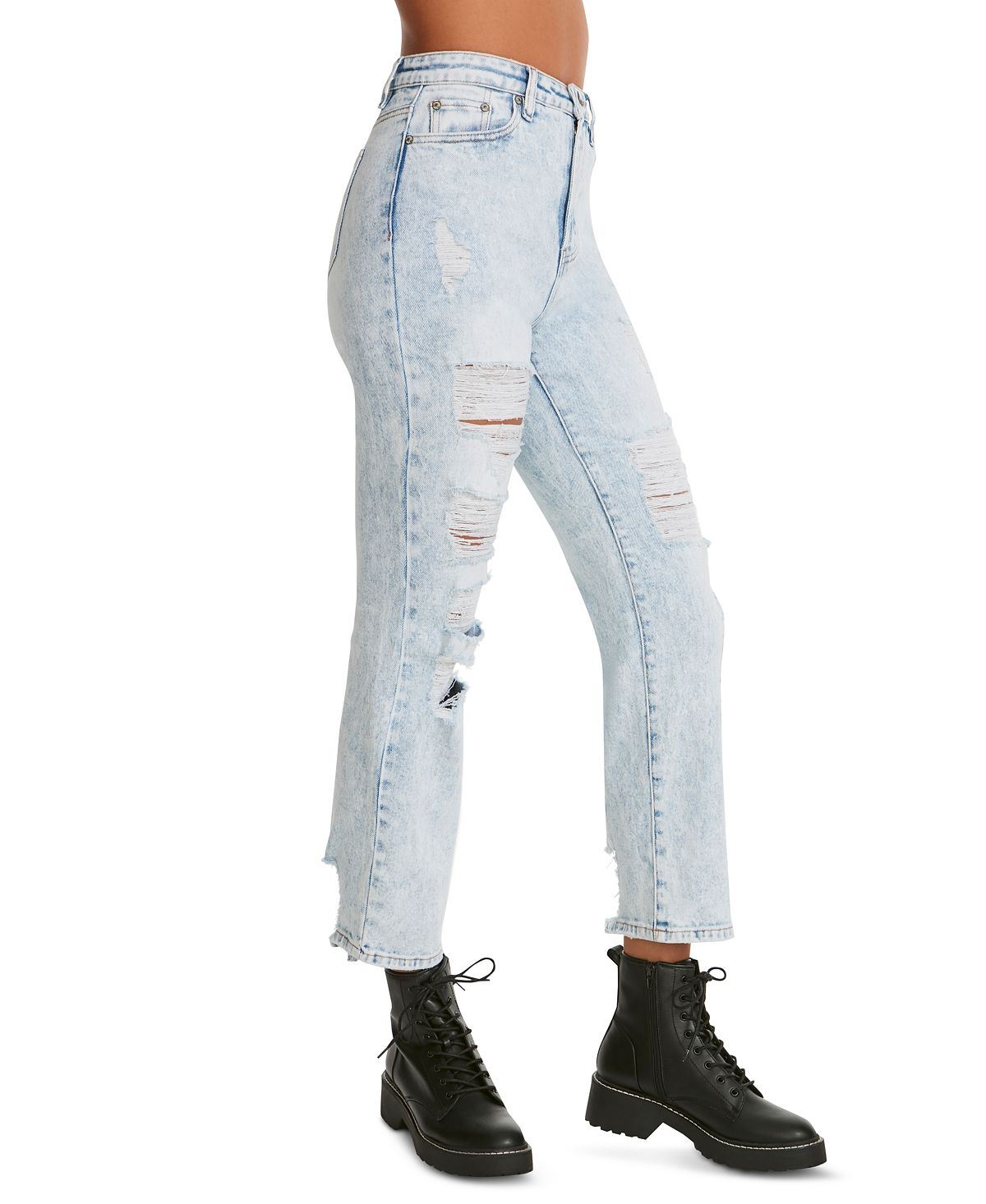 Calça jeans rasgada Madden Girl Junior, azul, tamanho 26