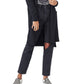Cardigan longo feminino Lucky Brand com frente aberta, preto, tamanho grande