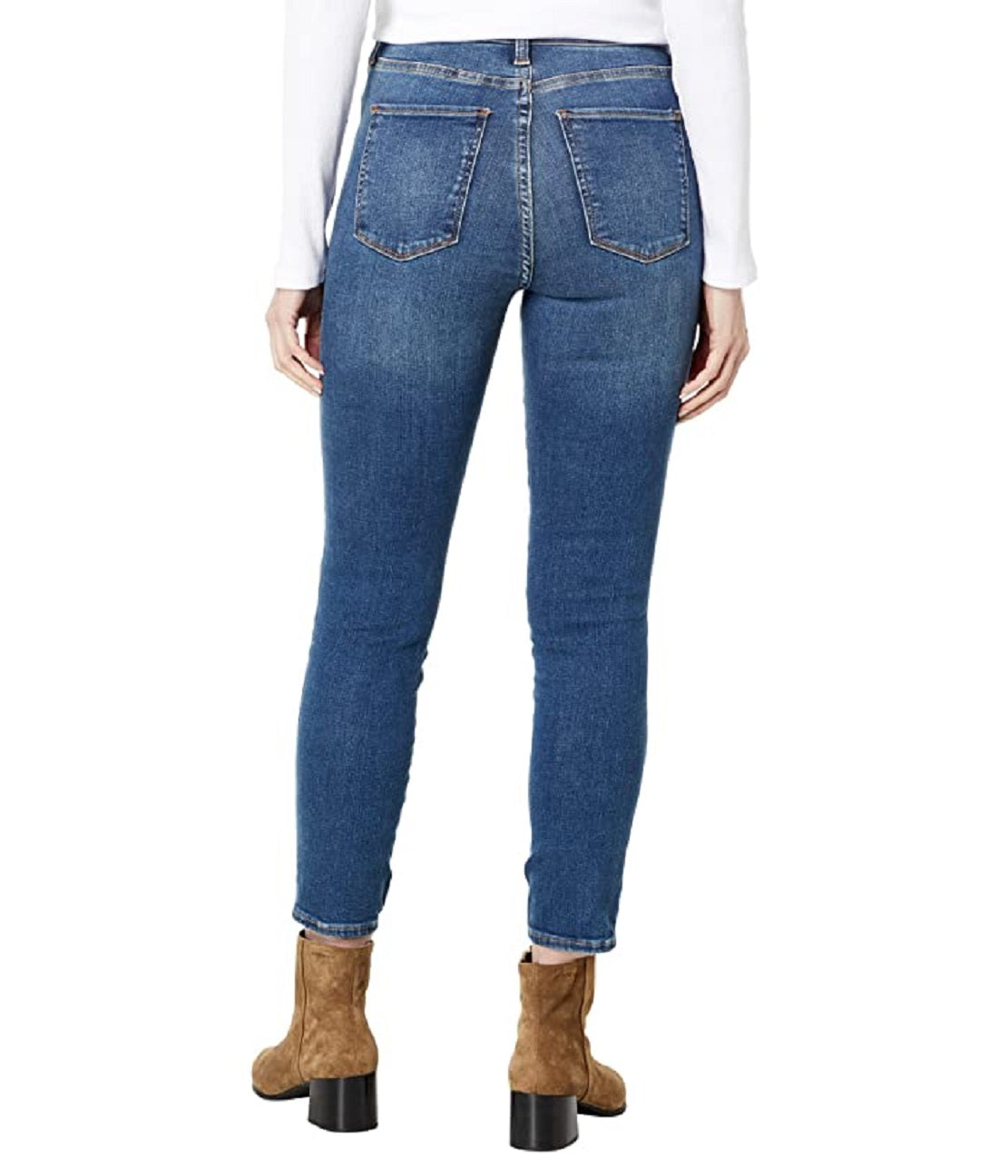 Calça jeans skinny feminina Lucky Brand cintura alta azul tamanho 0
