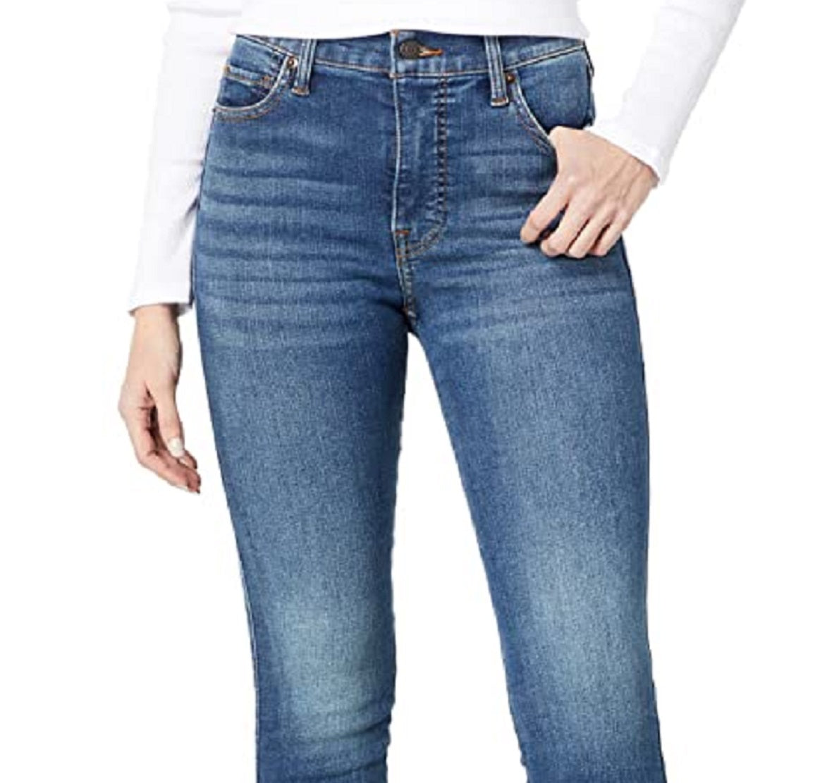 Calça jeans skinny feminina Lucky Brand cintura alta azul tamanho 0