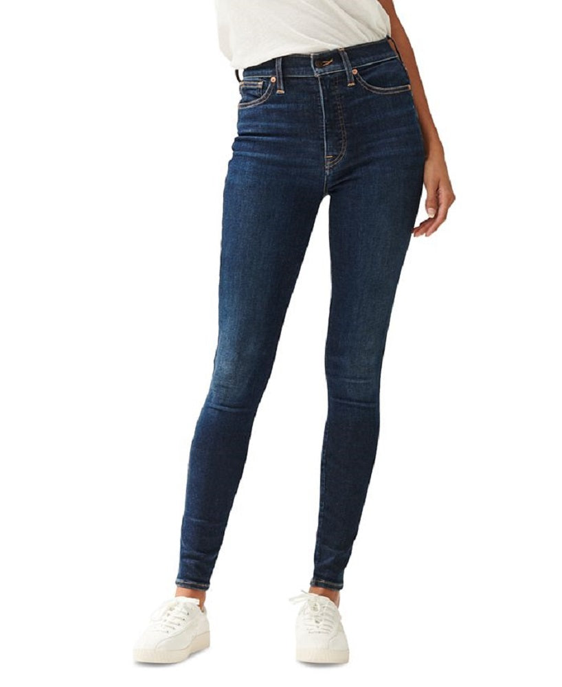 Calça jeans skinny feminina Lucky Brand cintura alta azul tamanho 4