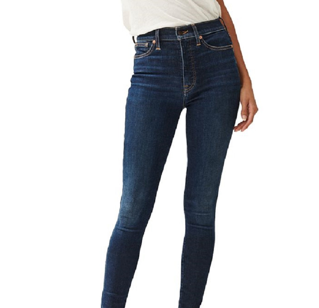 Calça jeans skinny feminina Lucky Brand cintura alta azul tamanho 4